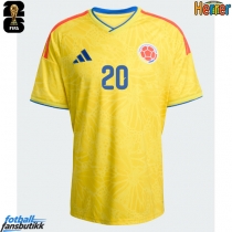 Colombia Juan Fernando Quintero #20 Hjemmedrakt EM 2024 Kortermet